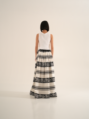 JAPANESE TEXTURE LONG SKIRT