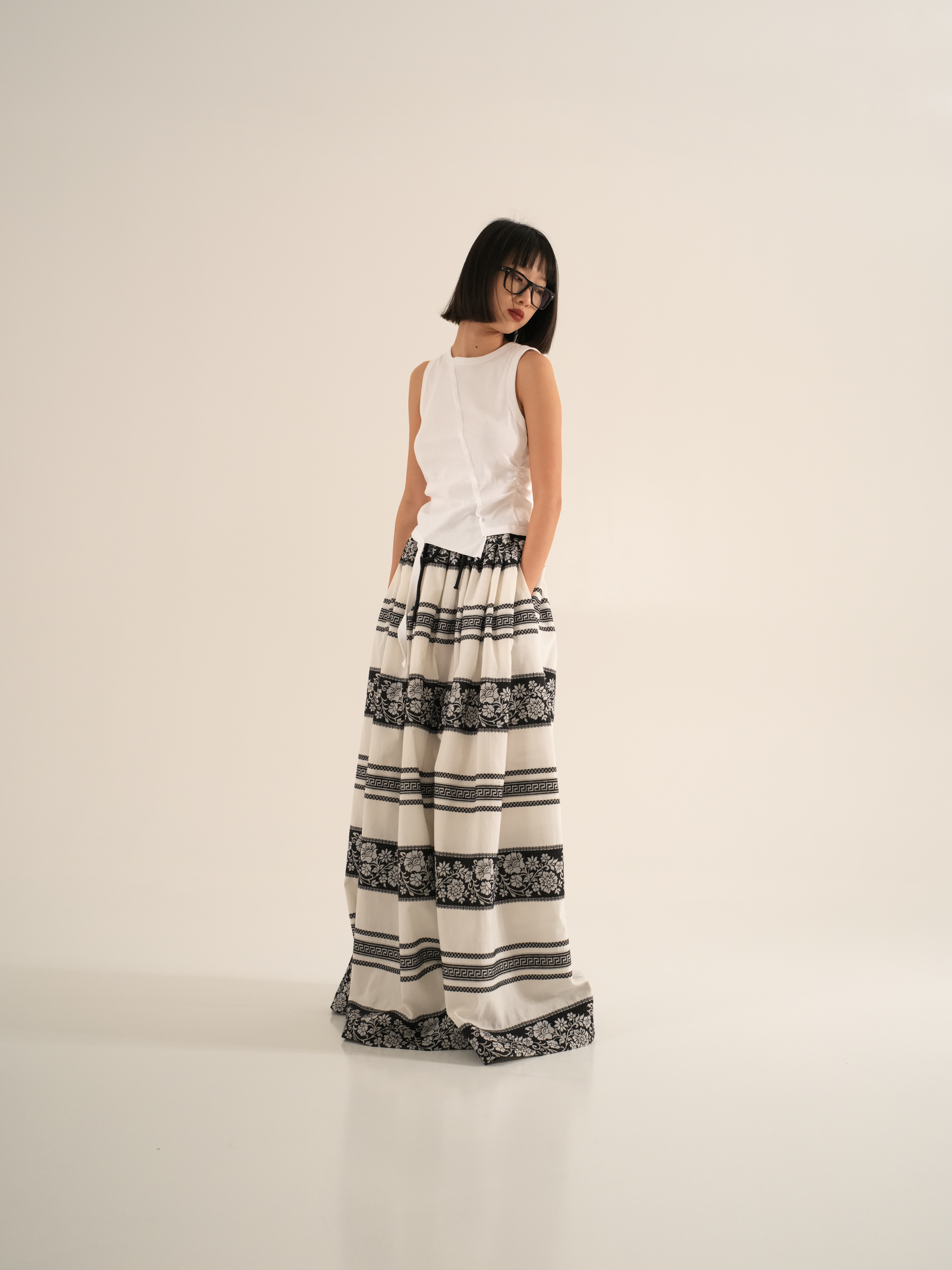 【BAON】Maidi Cut Long Skirt JAPANESE TEXTURE LONG SKIRT – WENDYKEI