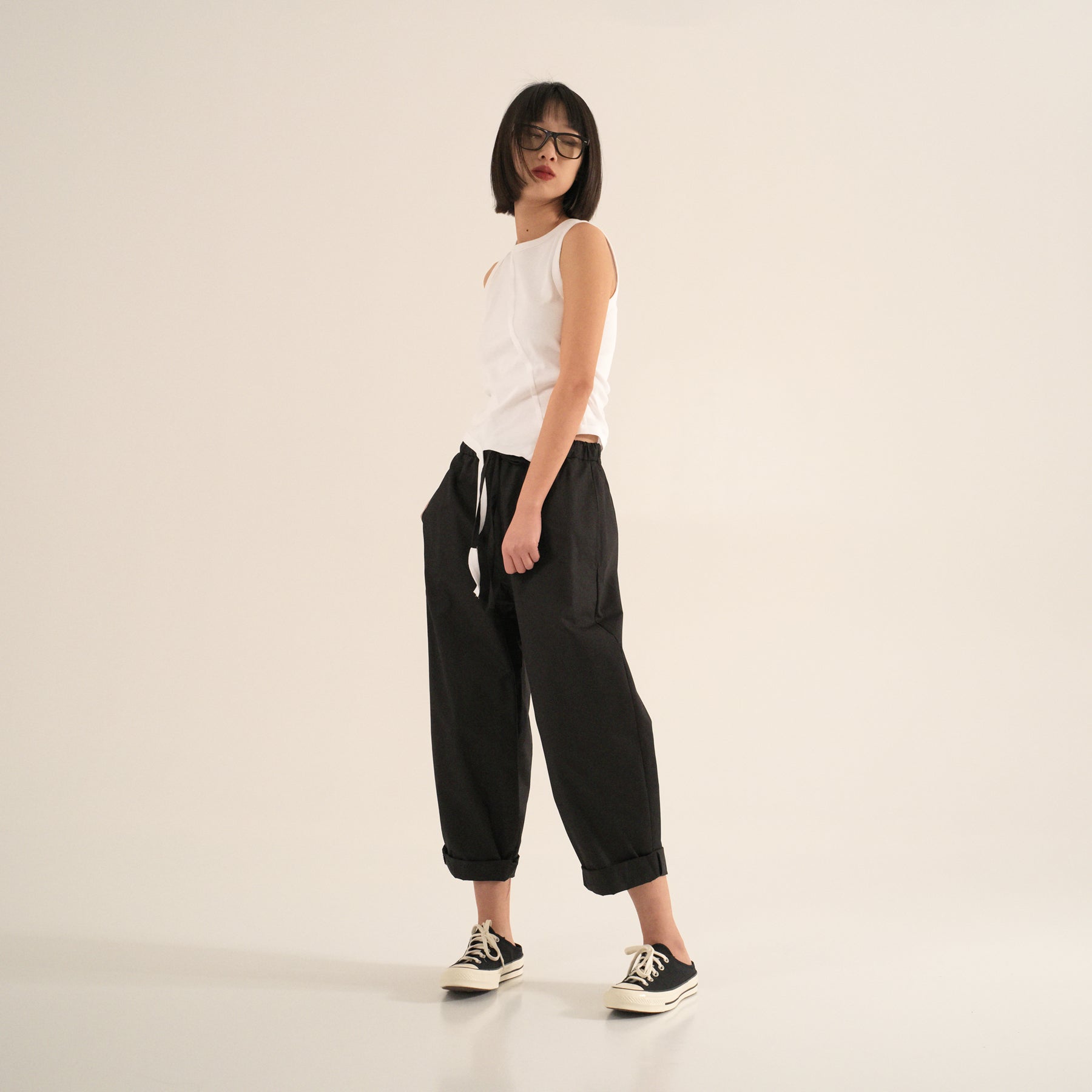 COTTON BAGGY TROUSERS