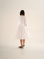 COTTON POPLIN LONG DRESS