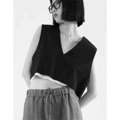 TOP CROP DOPPIO ECRU