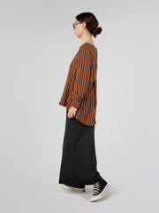 STRIPED VISCOSE BLOUSE