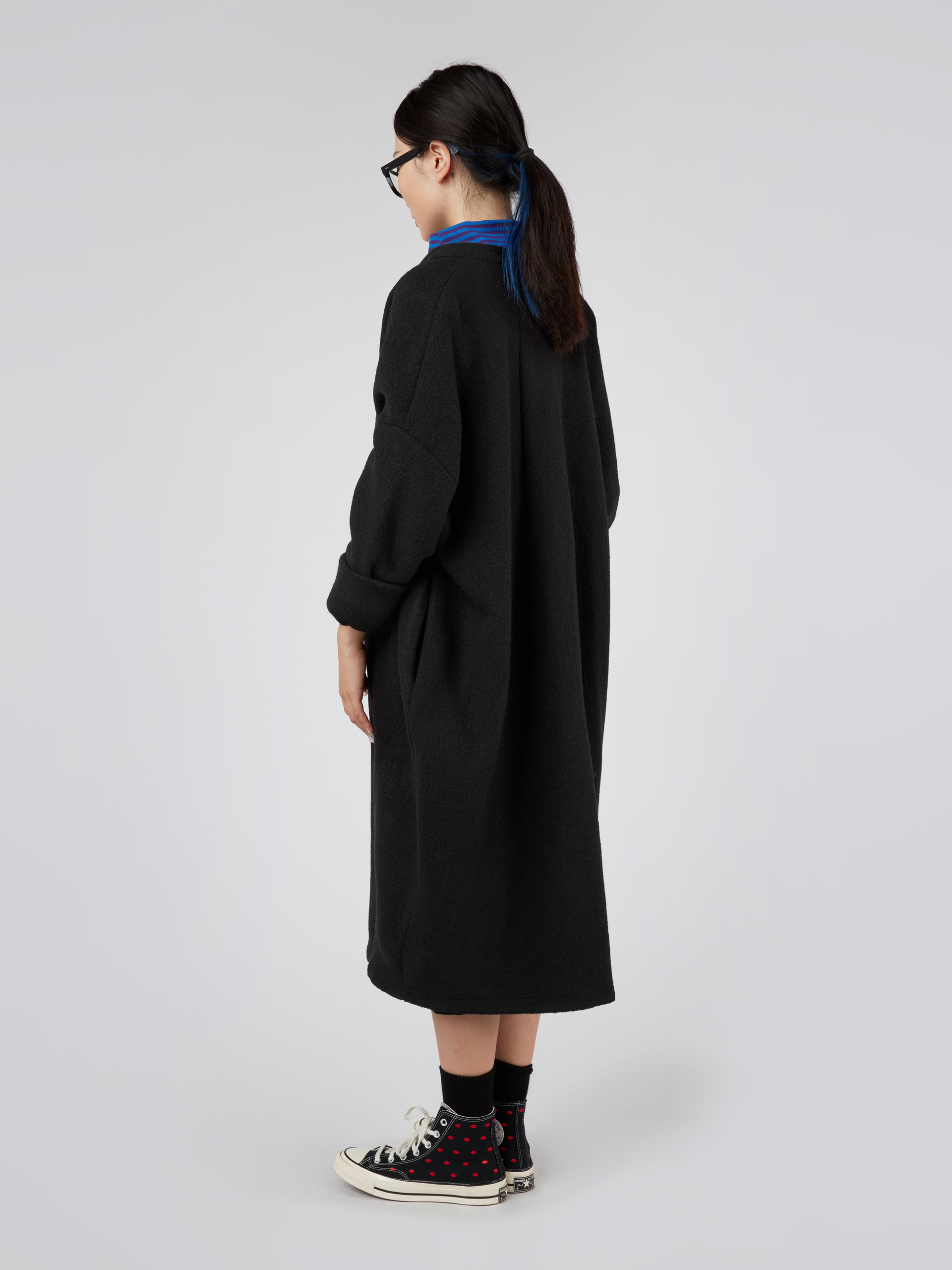 Boiled wool long cardigan discount