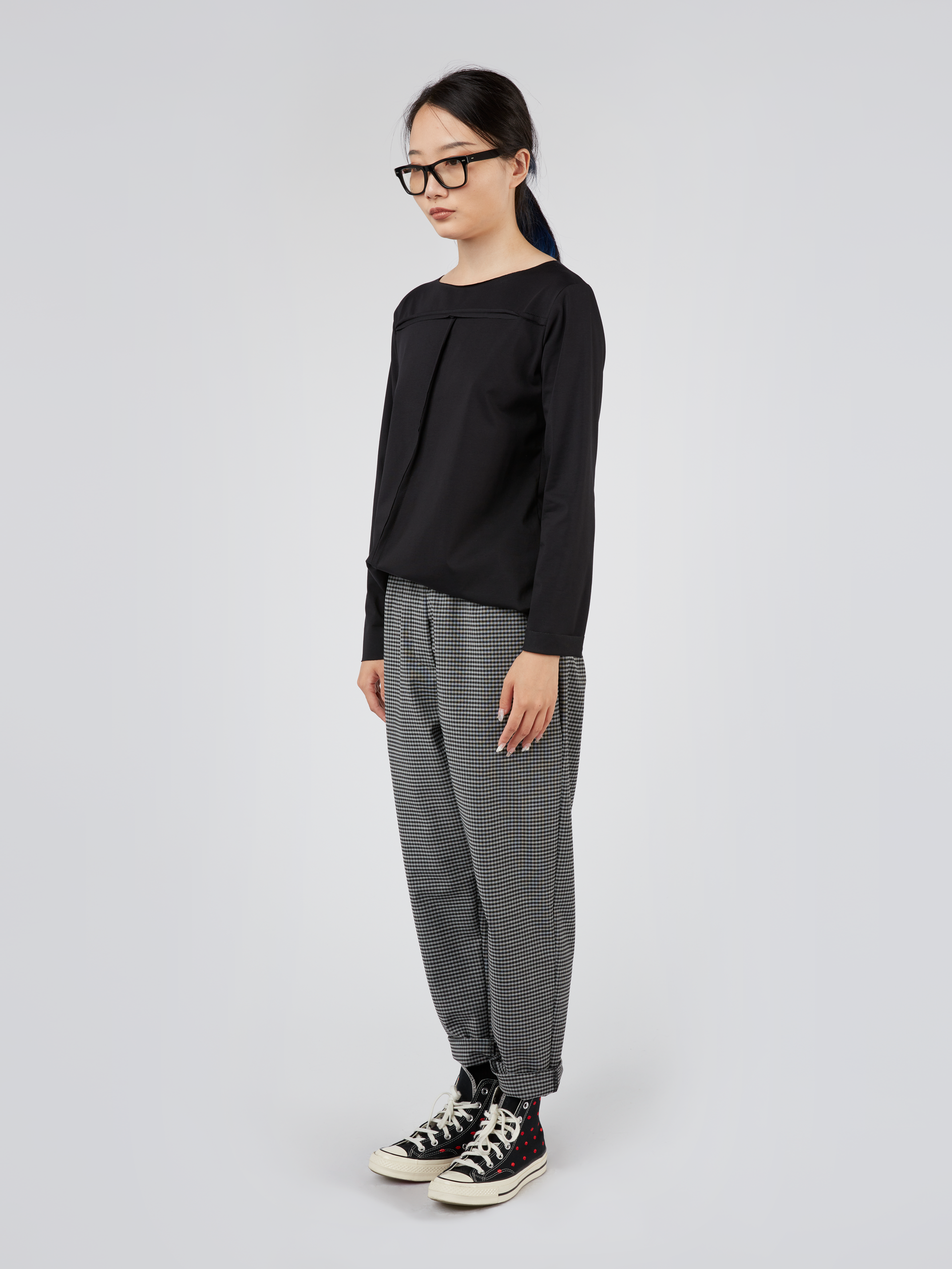 VICHY WOOL BLEND PANTS