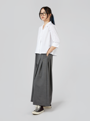 WOOL BLEND PALAZZO PANTS