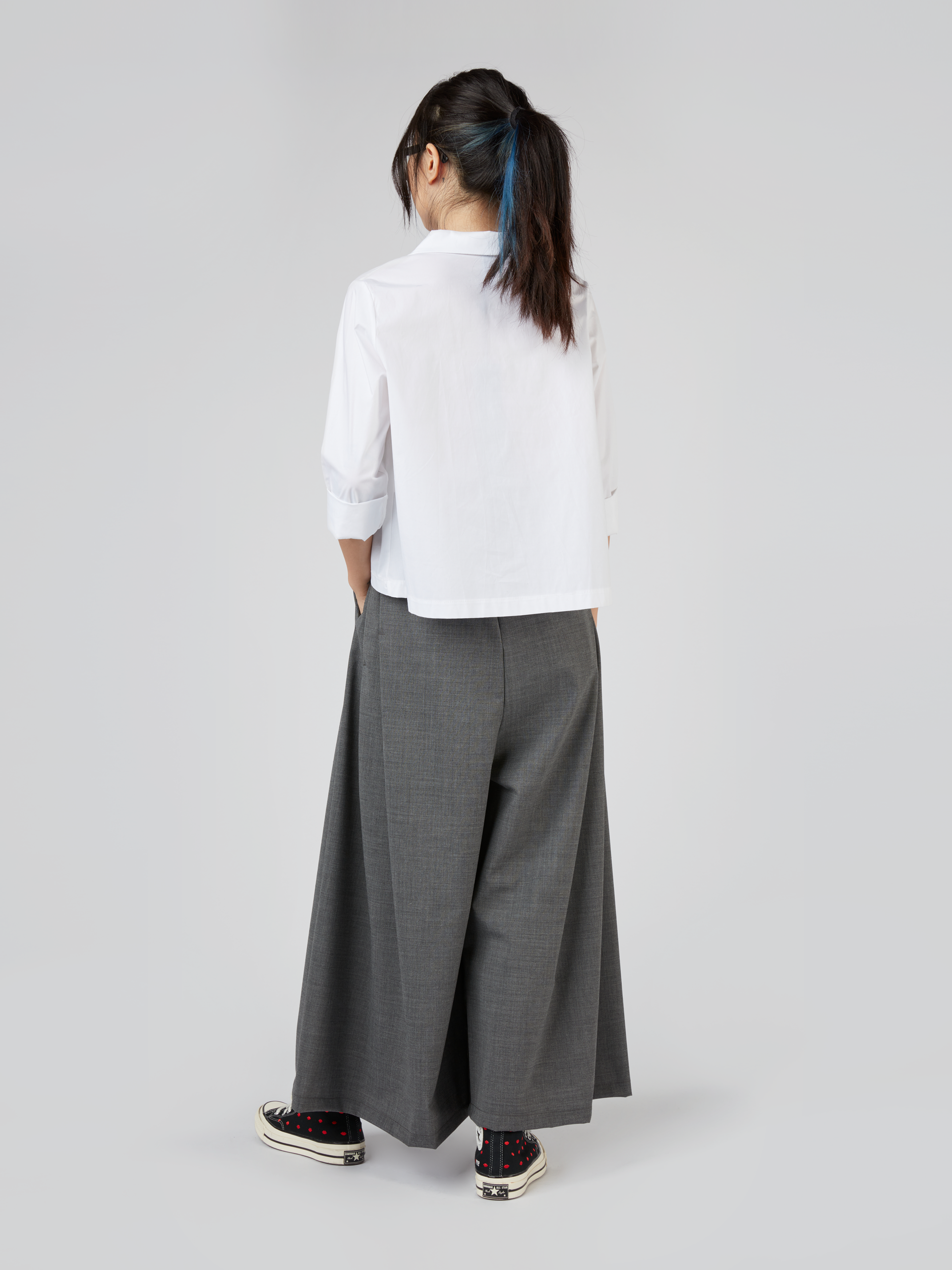 WOOL BLEND PALAZZO PANTS