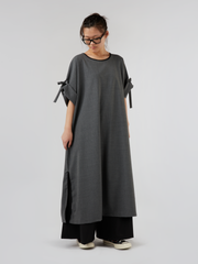 WOOL BLEND DRESS WITH SLITS