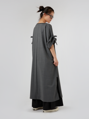 WOOL BLEND DRESS WITH SLITS