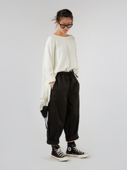 COTTON BAGGY TROUSERS