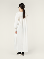 WIDE AND LONG DRESS IN POPLIN