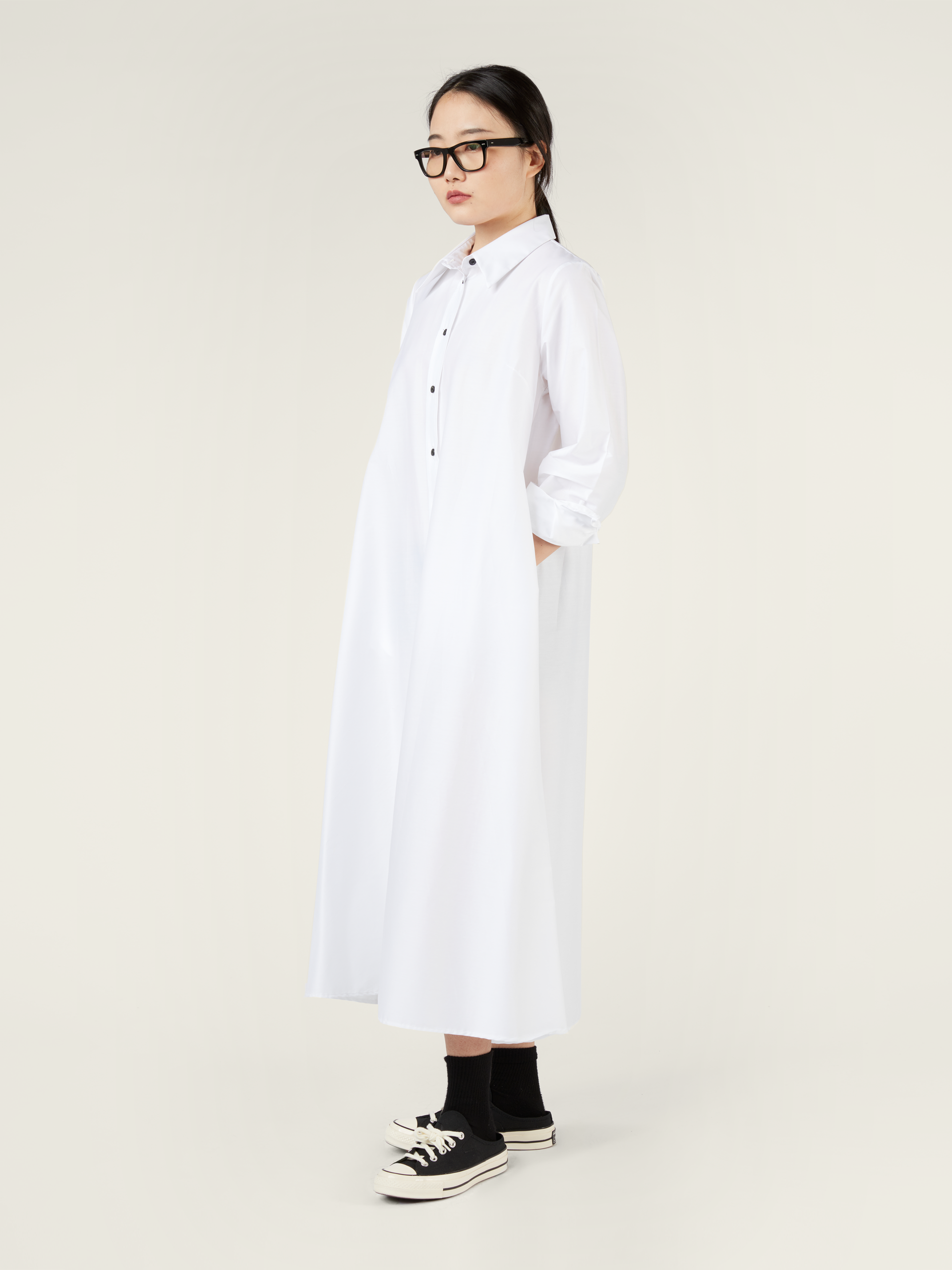 POPLIN CHEMISIER DRESS