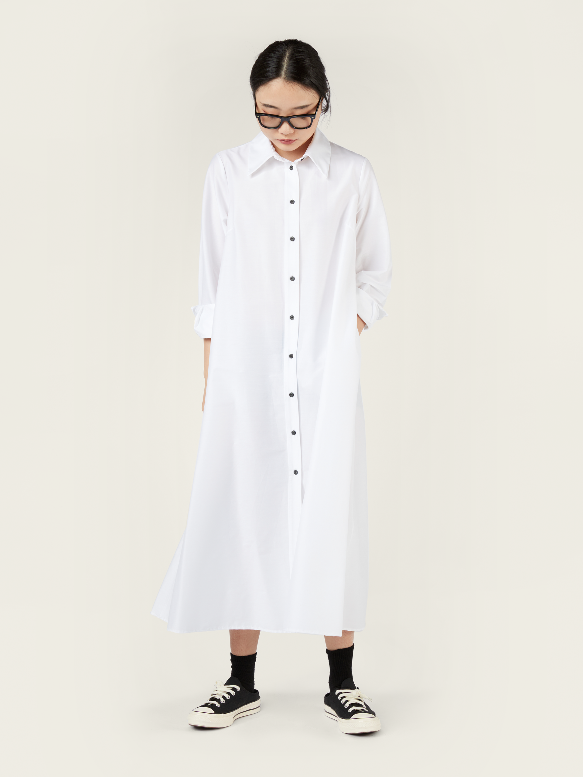 POPLIN CHEMISIER DRESS